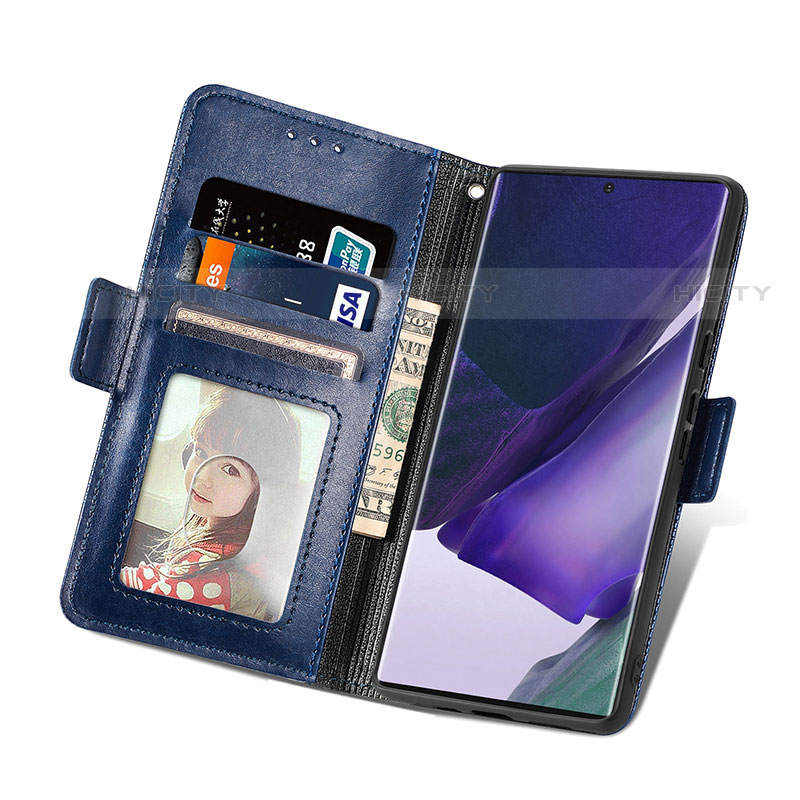 Funda de Cuero Cartera con Soporte Carcasa S03D para Samsung Galaxy S21 Ultra 5G