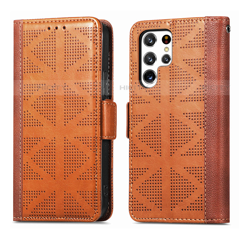 Funda de Cuero Cartera con Soporte Carcasa S03D para Samsung Galaxy S23 Ultra 5G