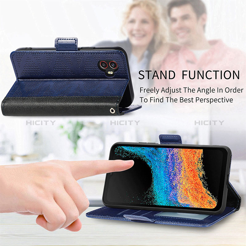 Funda de Cuero Cartera con Soporte Carcasa S03D para Samsung Galaxy XCover 6 Pro 5G