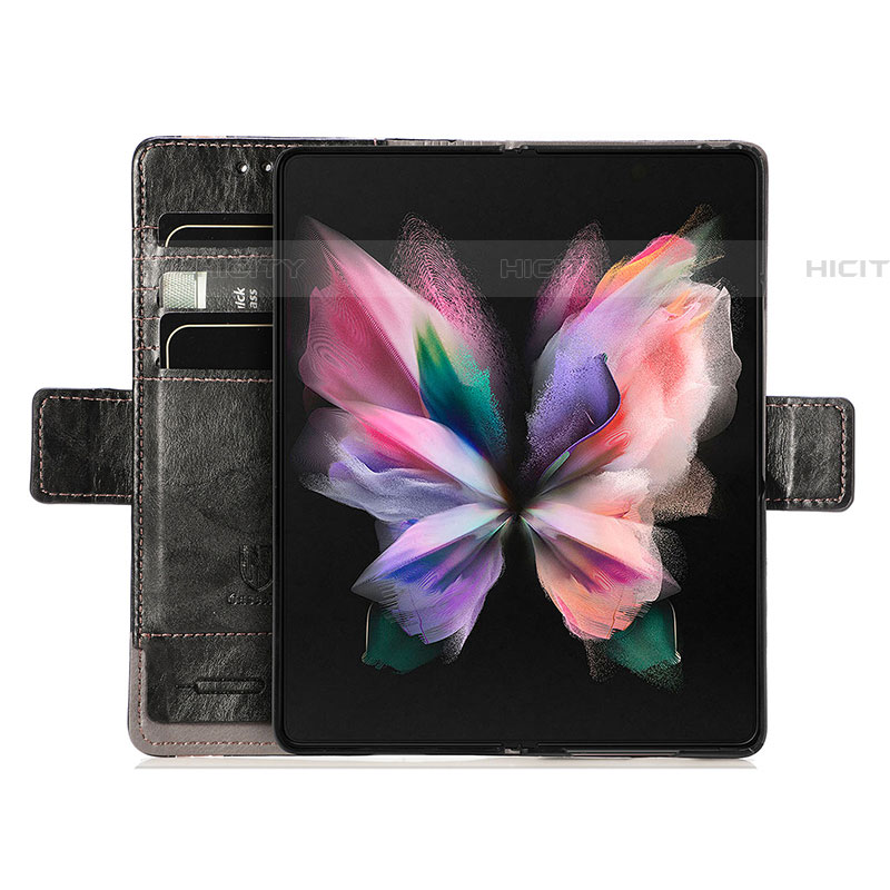 Funda de Cuero Cartera con Soporte Carcasa S03D para Samsung Galaxy Z Fold4 5G