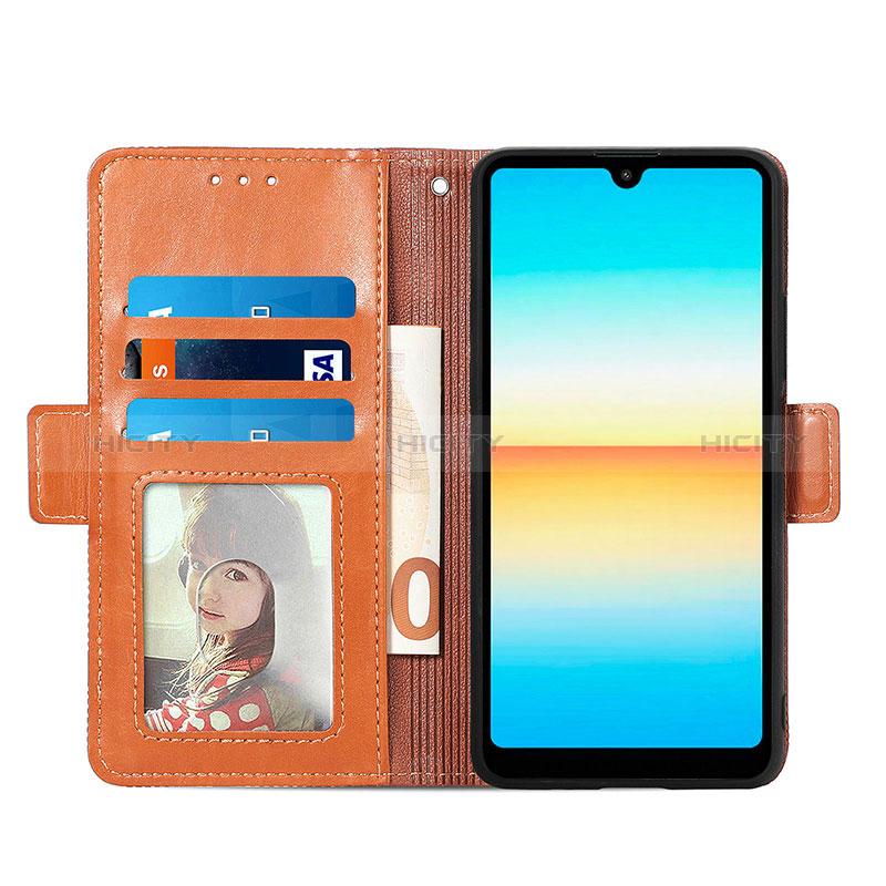 Funda de Cuero Cartera con Soporte Carcasa S03D para Sony Xperia Ace III SO-53C