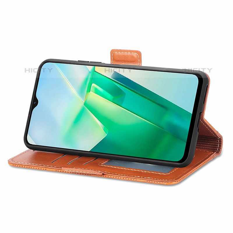 Funda de Cuero Cartera con Soporte Carcasa S03D para Vivo iQOO Z6x