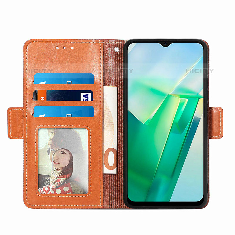 Funda de Cuero Cartera con Soporte Carcasa S03D para Vivo iQOO Z6x