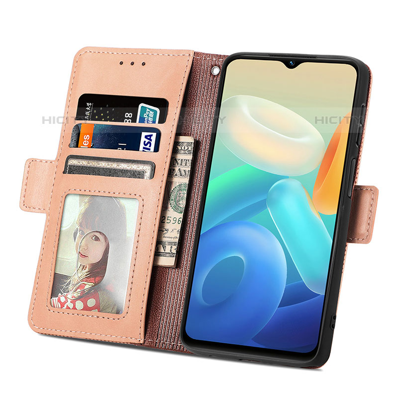 Funda de Cuero Cartera con Soporte Carcasa S03D para Vivo T1 5G India