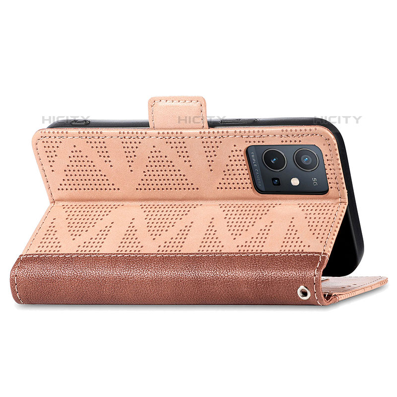 Funda de Cuero Cartera con Soporte Carcasa S03D para Vivo T1 5G India