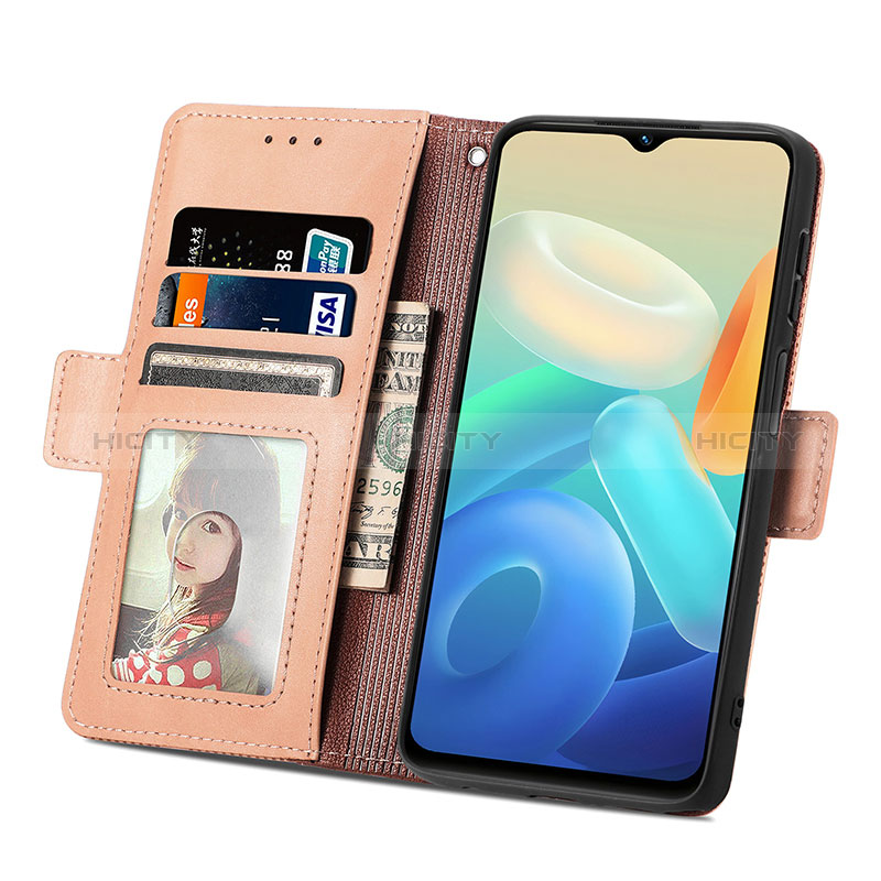 Funda de Cuero Cartera con Soporte Carcasa S03D para Vivo Y52t 5G