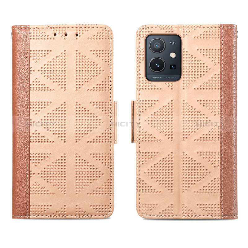 Funda de Cuero Cartera con Soporte Carcasa S03D para Vivo Y55s 5G