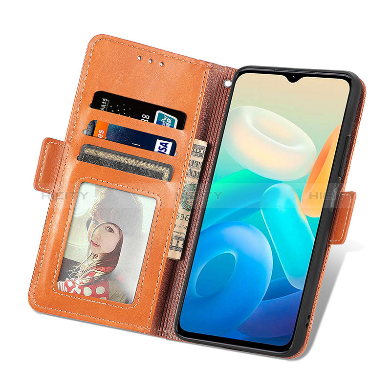 Funda de Cuero Cartera con Soporte Carcasa S03D para Vivo Y77 5G