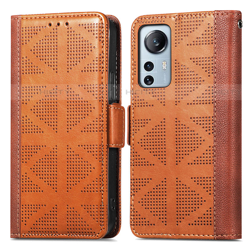 Funda de Cuero Cartera con Soporte Carcasa S03D para Xiaomi Mi 12 Lite 5G Marron