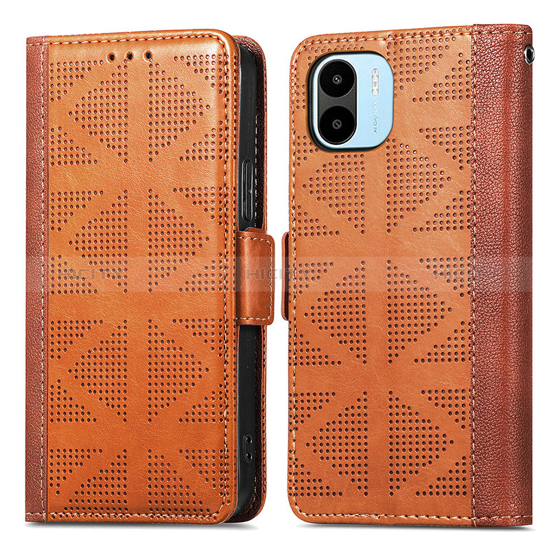 Funda de Cuero Cartera con Soporte Carcasa S03D para Xiaomi Poco C51