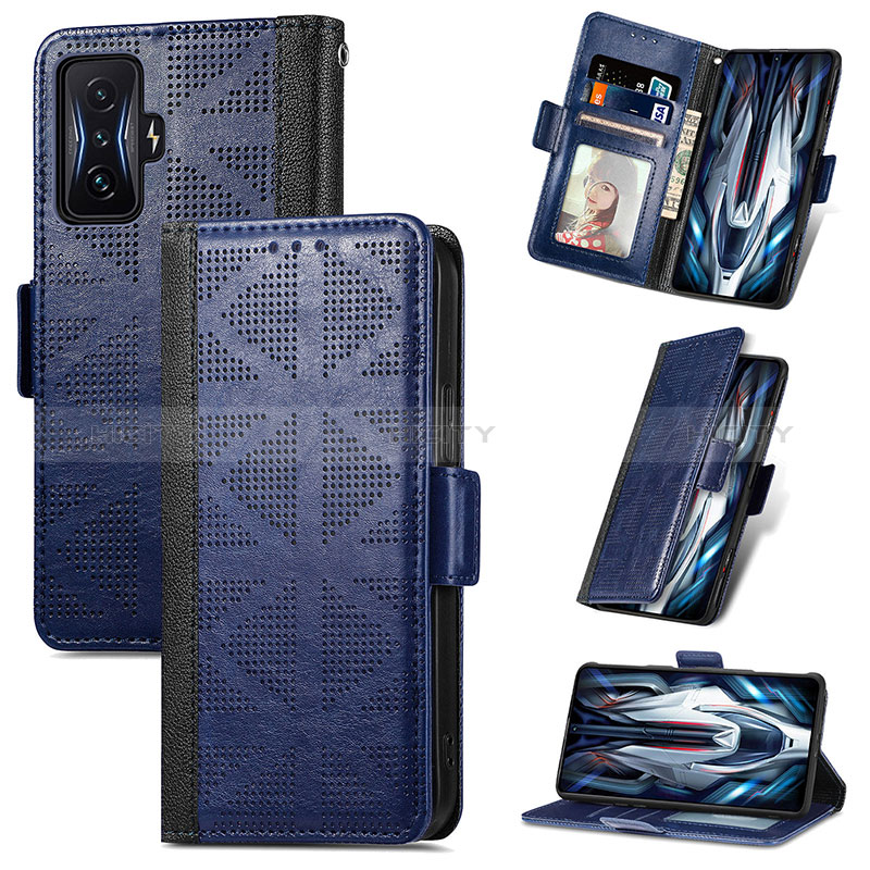 Funda de Cuero Cartera con Soporte Carcasa S03D para Xiaomi Redmi K50 Gaming 5G