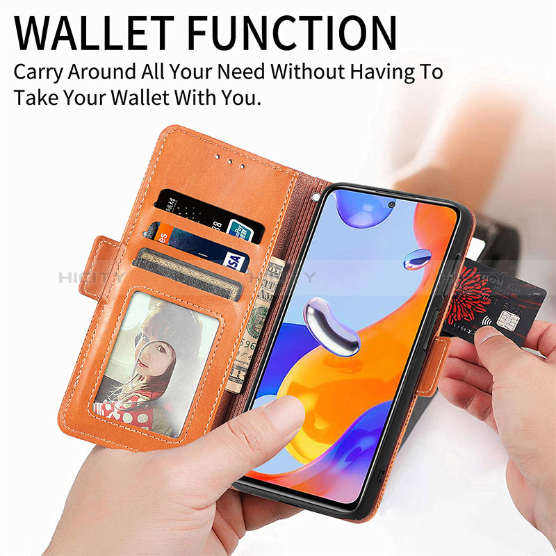 Funda de Cuero Cartera con Soporte Carcasa S03D para Xiaomi Redmi Note 11 Pro 5G