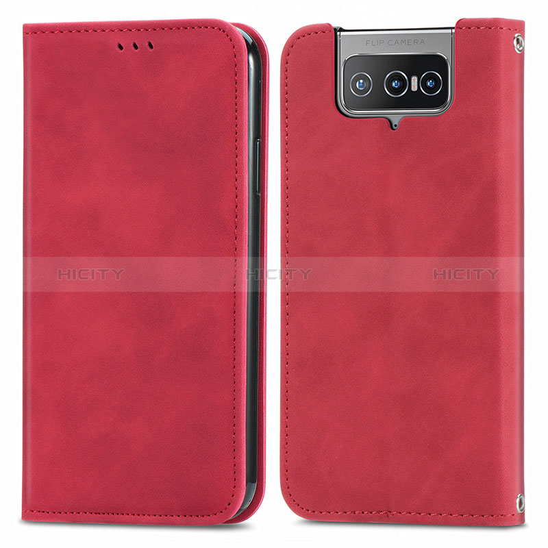 Funda de Cuero Cartera con Soporte Carcasa S04D para Asus ZenFone 8 Flip ZS672KS