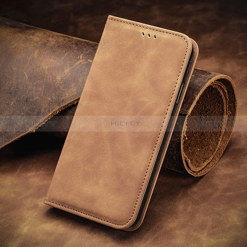 Funda de Cuero Cartera con Soporte Carcasa S04D para Asus Zenfone 8 ZS590KS Marron