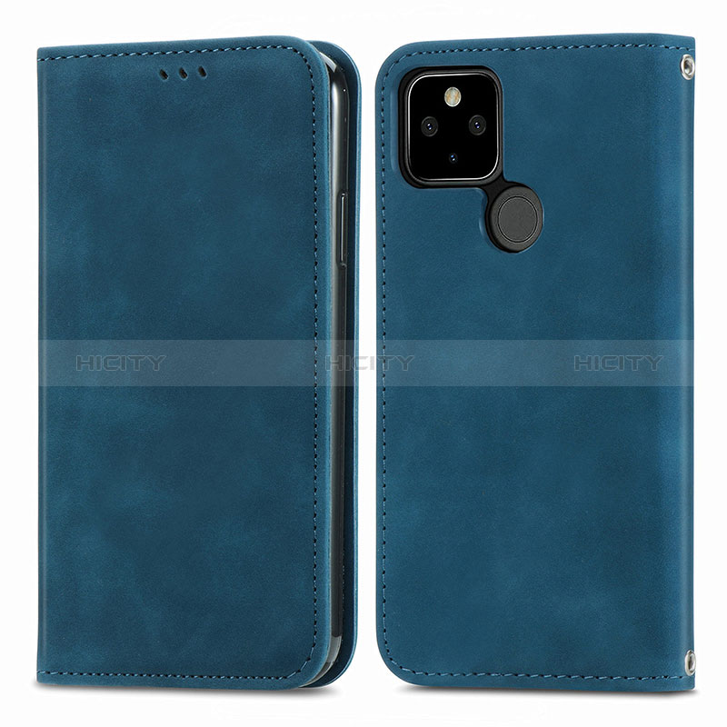 Funda de Cuero Cartera con Soporte Carcasa S04D para Google Pixel 5a 5G