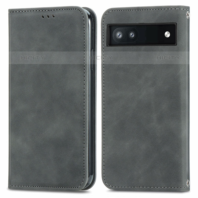 Funda de Cuero Cartera con Soporte Carcasa S04D para Google Pixel 6a 5G