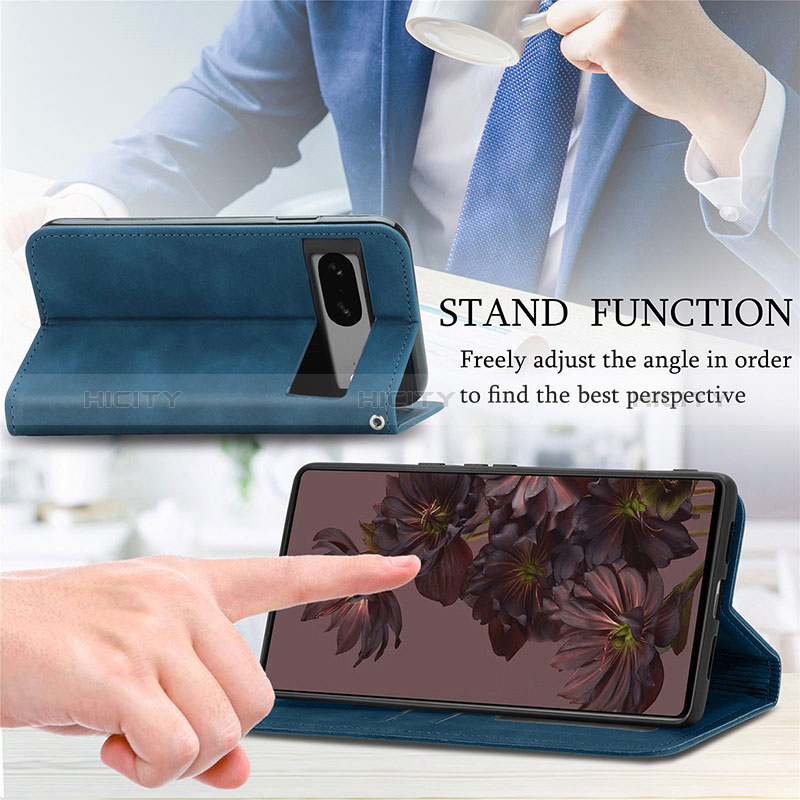 Funda de Cuero Cartera con Soporte Carcasa S04D para Google Pixel 7 5G