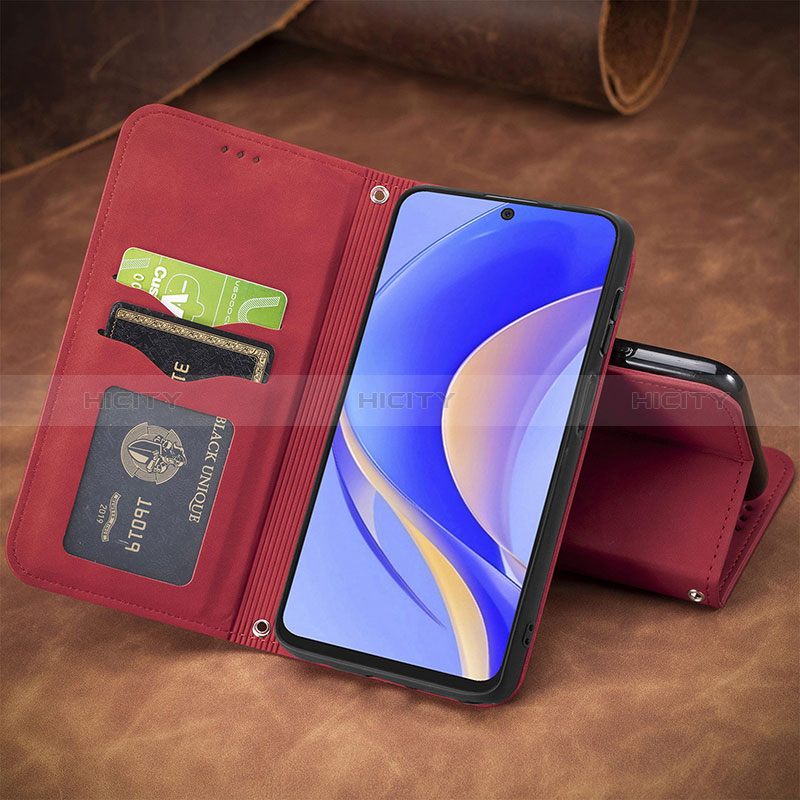 Funda de Cuero Cartera con Soporte Carcasa S04D para Huawei Enjoy 50 Pro