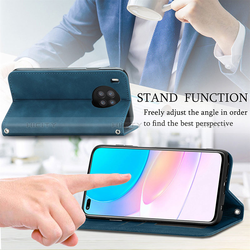 Funda de Cuero Cartera con Soporte Carcasa S04D para Huawei Honor 50 Lite