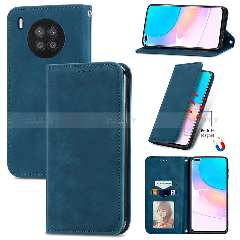 Funda de Cuero Cartera con Soporte Carcasa S04D para Huawei Honor 50 Lite