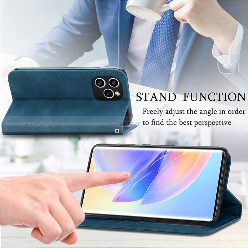 Funda de Cuero Cartera con Soporte Carcasa S04D para Huawei Honor 60 SE 5G