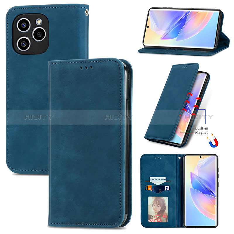 Funda de Cuero Cartera con Soporte Carcasa S04D para Huawei Honor 60 SE 5G