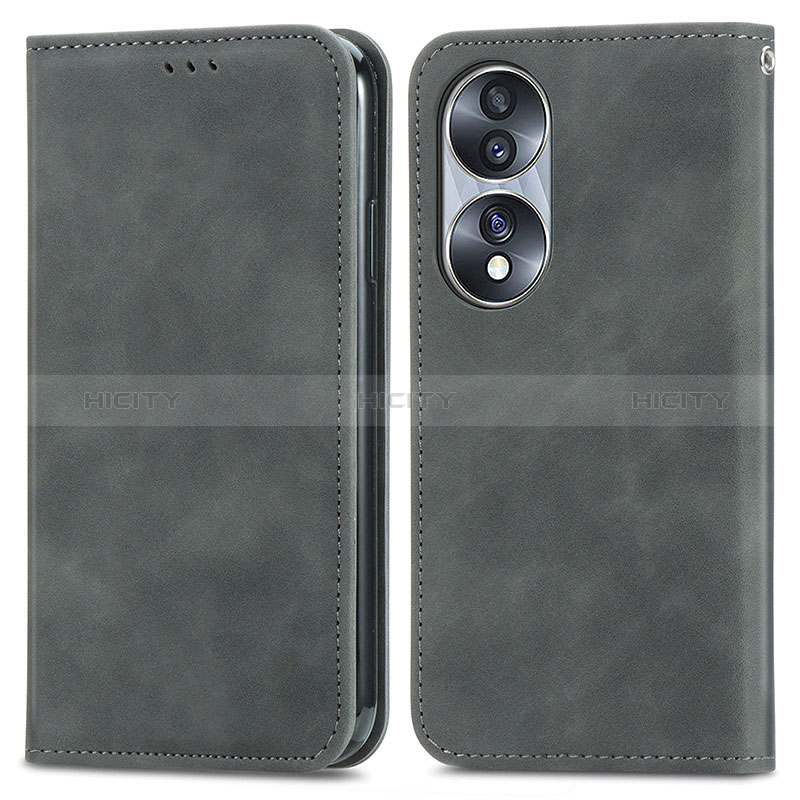 Funda de Cuero Cartera con Soporte Carcasa S04D para Huawei Honor 70 5G