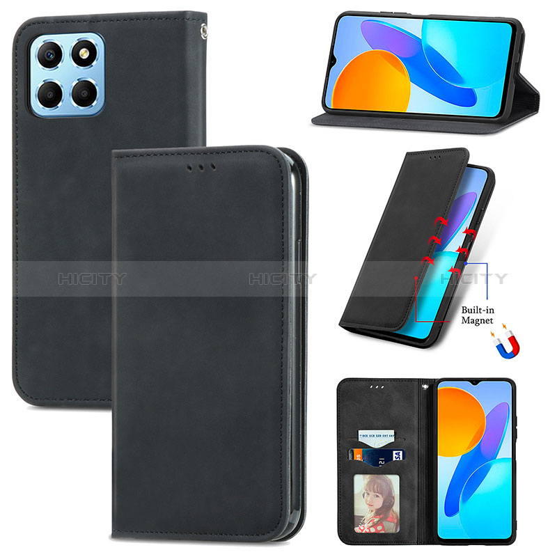 Funda de Cuero Cartera con Soporte Carcasa S04D para Huawei Honor 70 Lite 5G