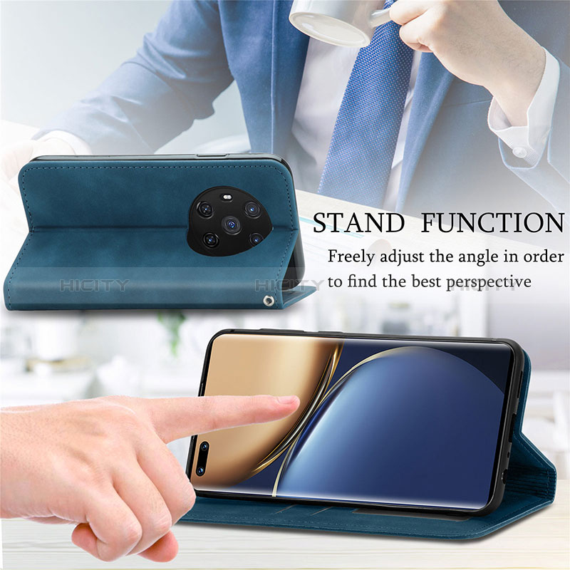 Funda de Cuero Cartera con Soporte Carcasa S04D para Huawei Honor Magic3 5G