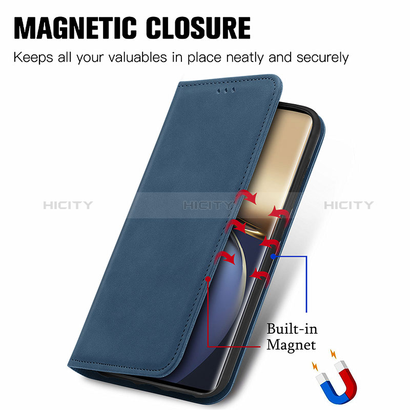 Funda de Cuero Cartera con Soporte Carcasa S04D para Huawei Honor Magic3 Pro 5G