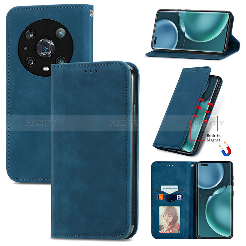 Funda de Cuero Cartera con Soporte Carcasa S04D para Huawei Honor Magic4 Pro 5G