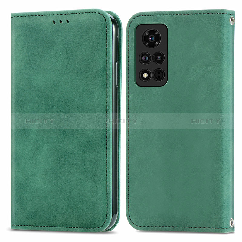 Funda de Cuero Cartera con Soporte Carcasa S04D para Huawei Honor V40 5G