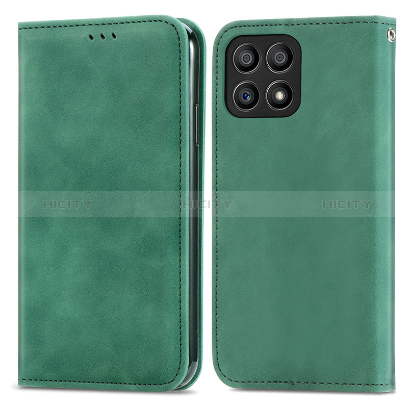 Funda de Cuero Cartera con Soporte Carcasa S04D para Huawei Honor X30i