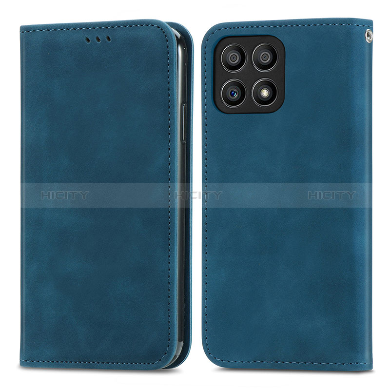 Funda de Cuero Cartera con Soporte Carcasa S04D para Huawei Honor X30i