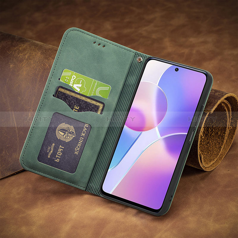 Funda de Cuero Cartera con Soporte Carcasa S04D para Huawei Honor X30i