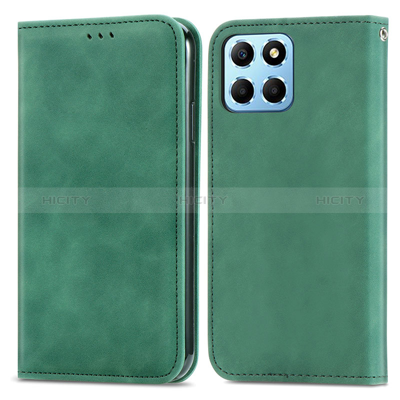 Funda de Cuero Cartera con Soporte Carcasa S04D para Huawei Honor X6 5G