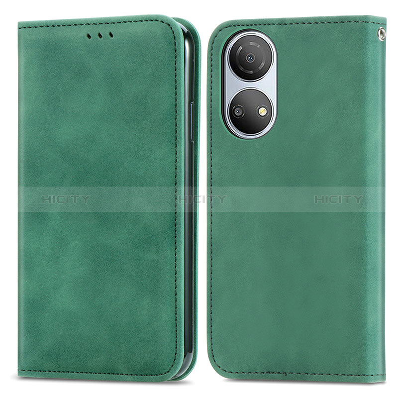 Funda de Cuero Cartera con Soporte Carcasa S04D para Huawei Honor X7