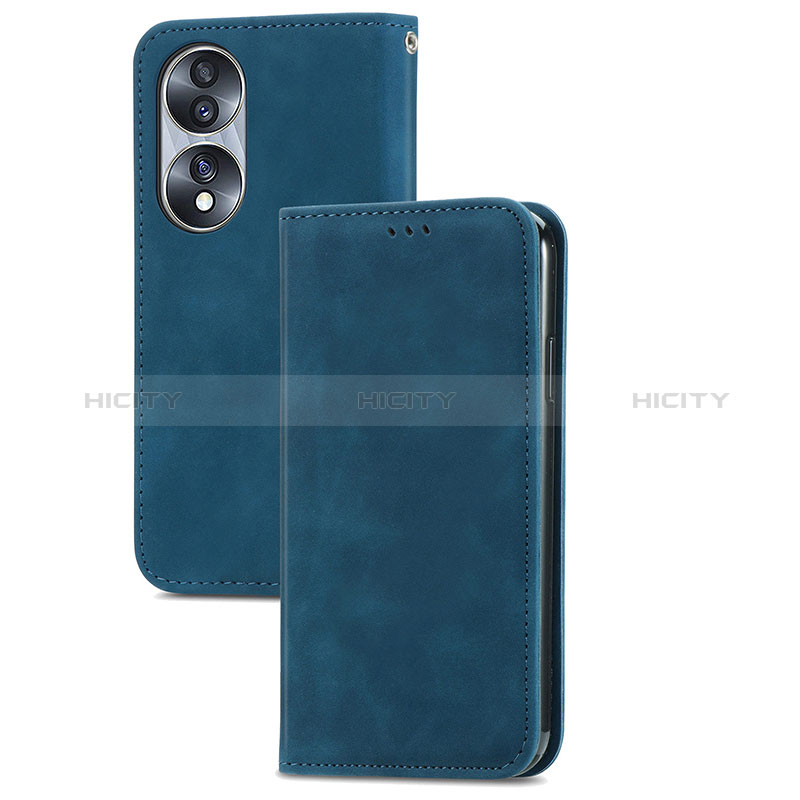 Funda de Cuero Cartera con Soporte Carcasa S04D para Huawei Honor X7b