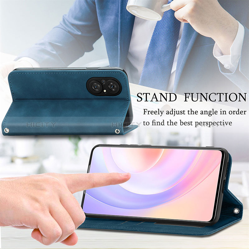 Funda de Cuero Cartera con Soporte Carcasa S04D para Huawei Nova 9 SE