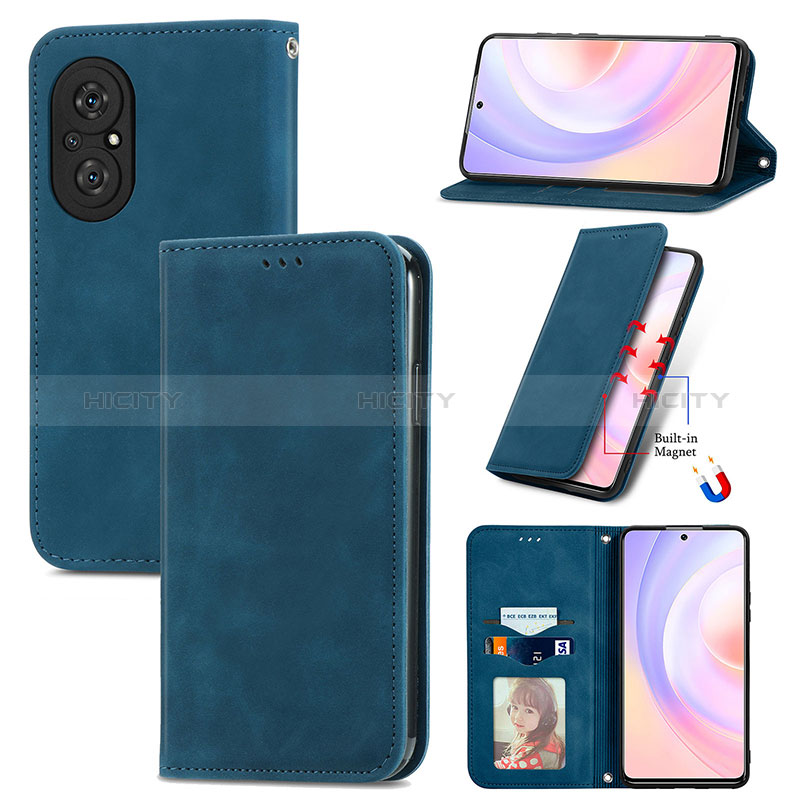 Funda de Cuero Cartera con Soporte Carcasa S04D para Huawei Nova 9 SE