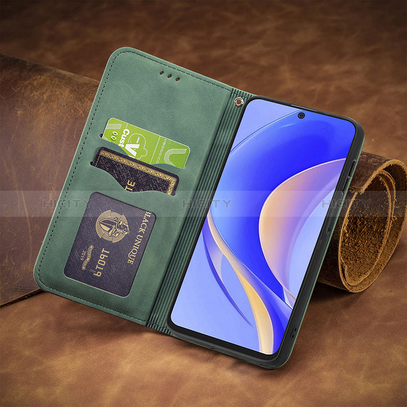 Funda de Cuero Cartera con Soporte Carcasa S04D para Huawei Nova Y90