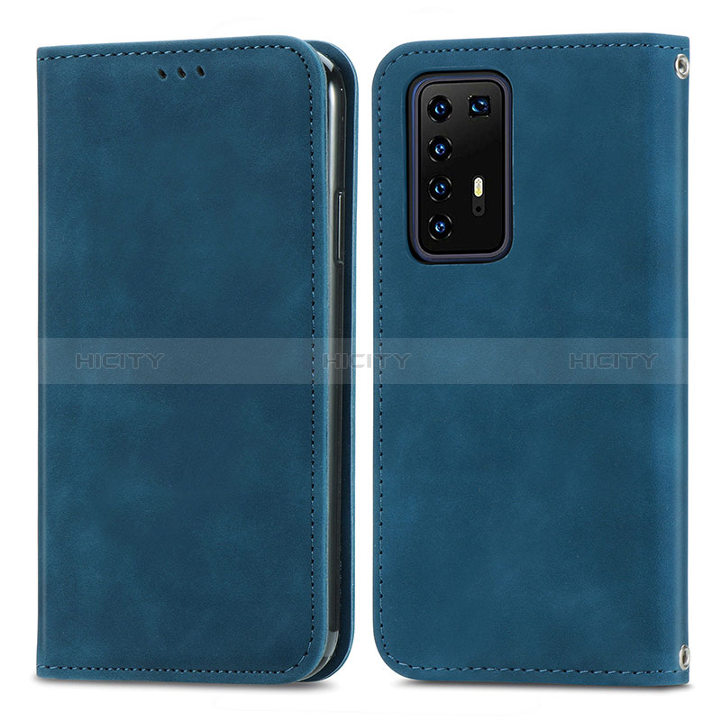 Funda de Cuero Cartera con Soporte Carcasa S04D para Huawei P40 Pro