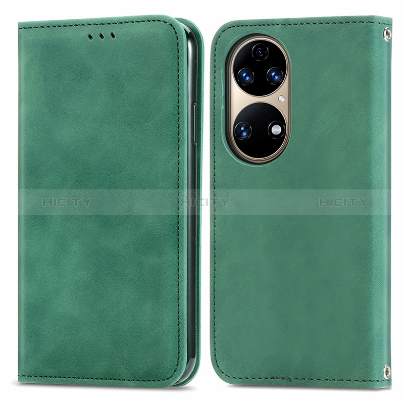 Funda de Cuero Cartera con Soporte Carcasa S04D para Huawei P50 Pro