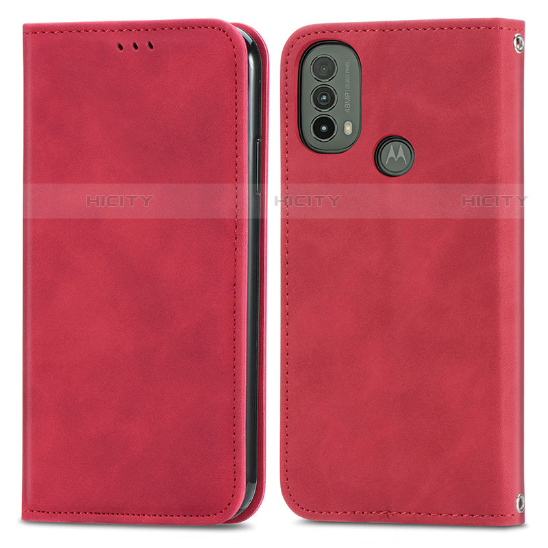 Funda de Cuero Cartera con Soporte Carcasa S04D para Motorola Moto E40