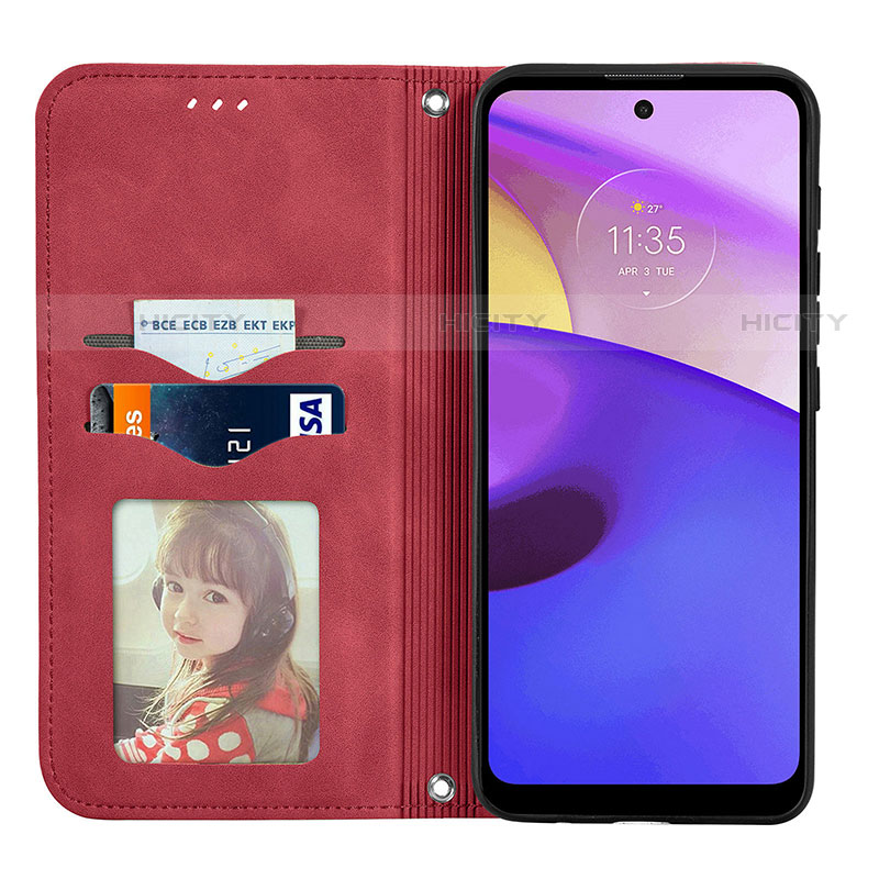 Funda de Cuero Cartera con Soporte Carcasa S04D para Motorola Moto E40