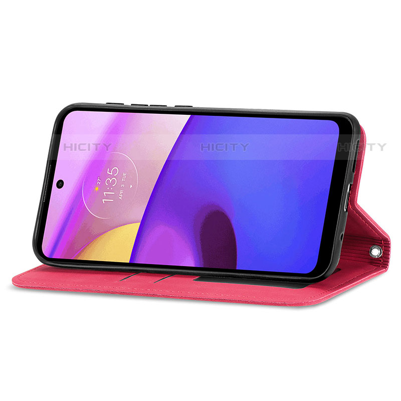 Funda de Cuero Cartera con Soporte Carcasa S04D para Motorola Moto E40