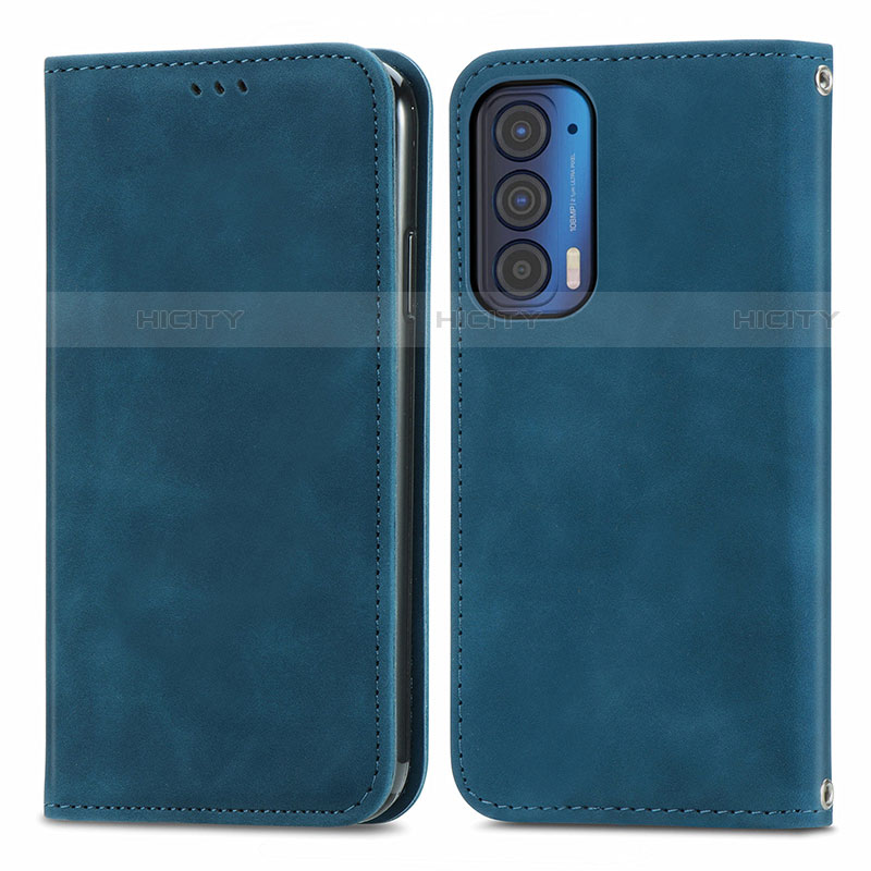 Funda de Cuero Cartera con Soporte Carcasa S04D para Motorola Moto Edge (2021) 5G