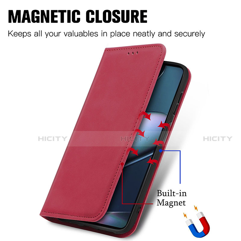 Funda de Cuero Cartera con Soporte Carcasa S04D para Motorola Moto Edge 30 Pro 5G