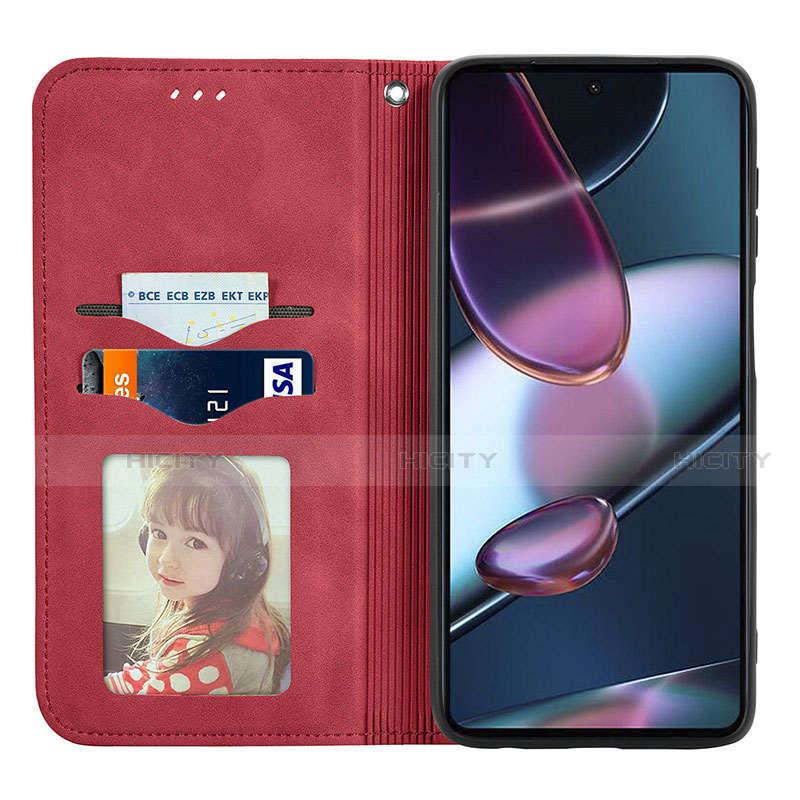 Funda de Cuero Cartera con Soporte Carcasa S04D para Motorola Moto Edge 30 Pro 5G