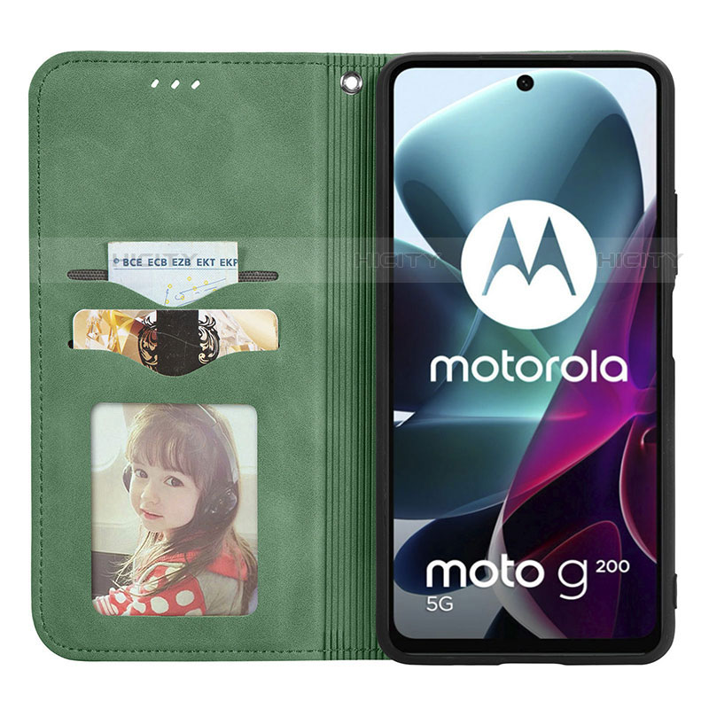 Funda de Cuero Cartera con Soporte Carcasa S04D para Motorola Moto Edge S30 5G